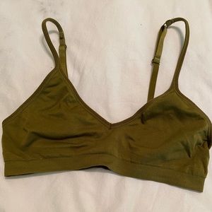 Dark green stretchy bralette